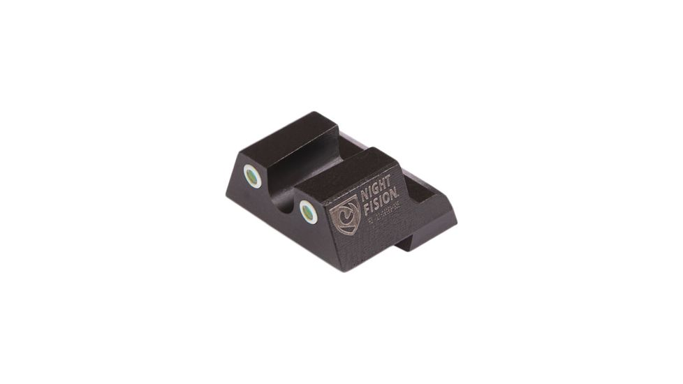 Night Fision Glow Dome Night Sight Set, U Rear, S&amp;W M&amp;P/M&amp;P M2.0/SD9 VE/SD40 VE , , Orange Front/Black Rear w/Green Tritium, SAW-201-007-GD-POGZG