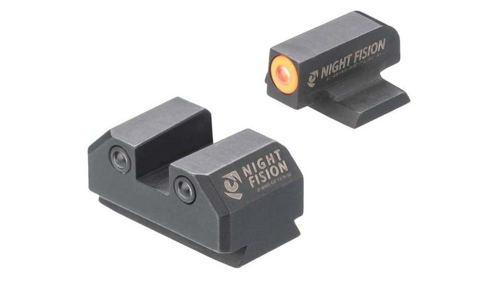 Night Fision Standard Height Night Sight Set, Ruger Max 9, Orange Front Ring, RUG-326-003-OGZG