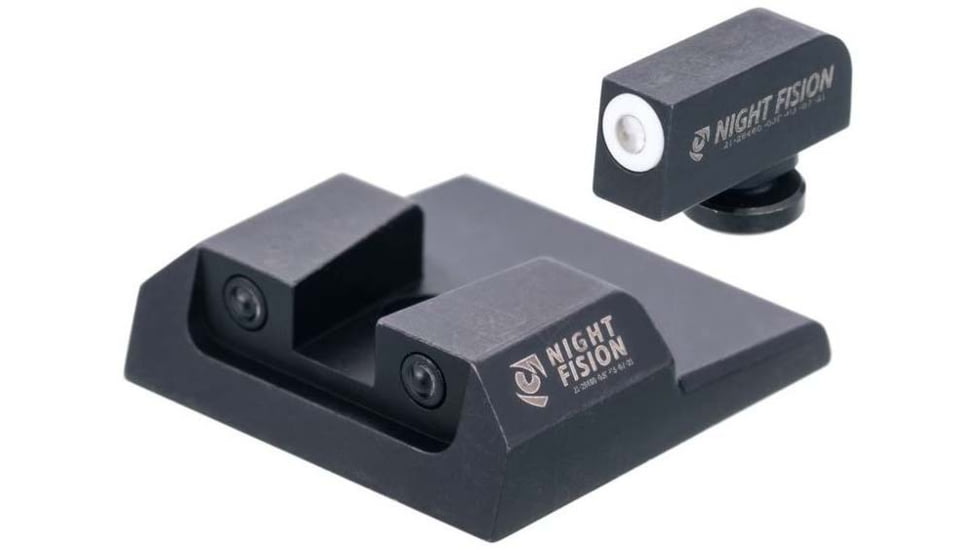 Night Fision Standard Height Night Sight Set, Taurus G2c/G2/G3/TX22, White Front Ring, TAU-251-003-WGZG