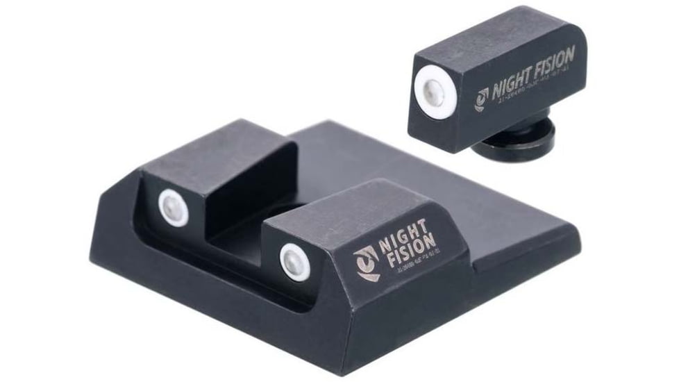 Night Fision Standard Height Night Sight Set, Taurus G2c/G2/G3/TX22, White Front Ring, White Rear Rings, TAU-251-003-WGWG