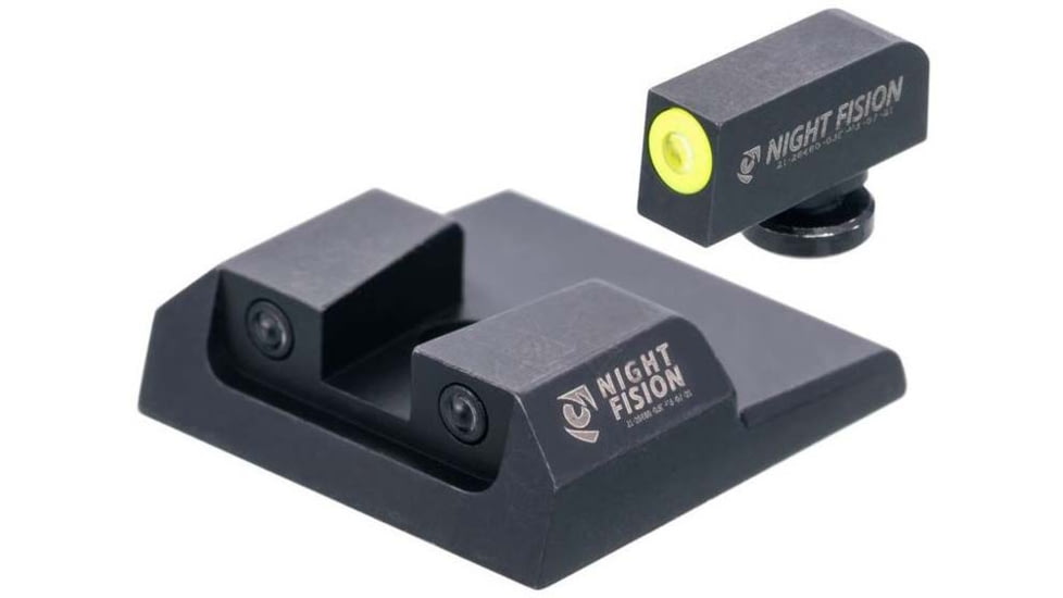 Night Fision Standard Height Night Sight Set, Taurus G2c/G2/G3/TX22, Yellow Front Ring, TAU-251-003-YGZG