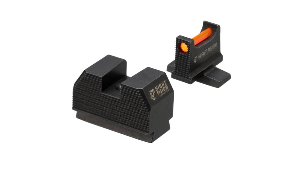Night Fision Optic Height Fiber Sight Set, Sig P320 w/ RMR/507c/SRO, Red Front, Black, SIG-183-345-332-RFZX