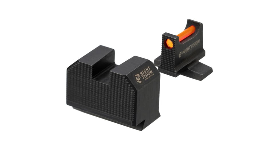 Night Fision Optic Height Fiber Sight Set, Smith &amp; Wesson M&amp;P 2.0 w/ RMR/507c/SRO, Red Front, Black, SAW-206-311-402-RFZX