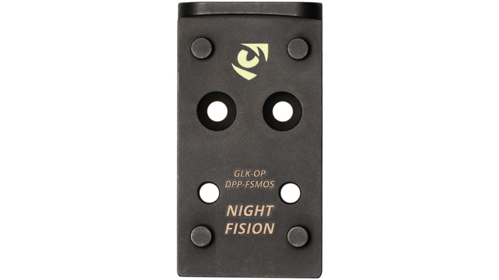 Night Fision Optic Plate + Blacked Out Sights Combo DPP/Romeo Pro to Glock Full Size MOS, Black, GLK-OPBS-DPP-MOS-ZXZX