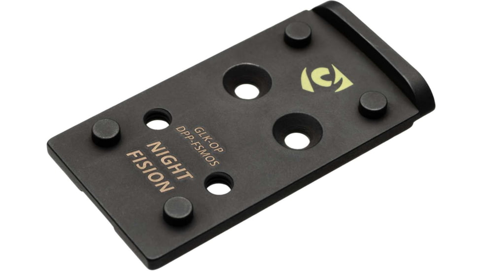 Night Fision Optic Plate + Blacked Out Sights Combo DPP/Romeo Pro to Glock Full Size MOS, Black, GLK-OPBS-DPP-MOS-ZXZX