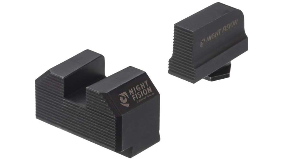 Night Fision Optic Plate + Blacked Out Sights Combo EPS to Glock Full Size MOS, Black, GLK-OPBS-EPS-MOS-ZXZX