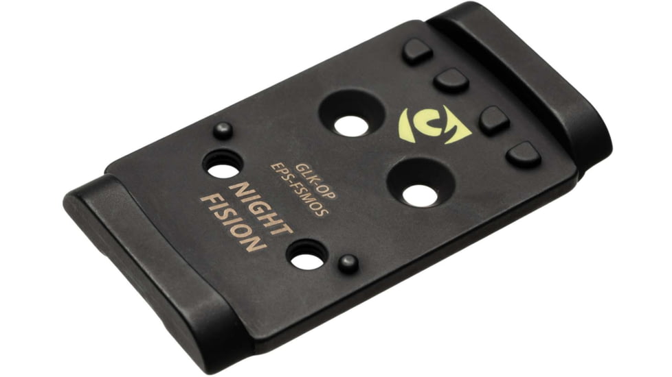 Night Fision Optic Plate + Blacked Out Sights Combo EPS to Glock Full Size MOS, Black, GLK-OPBS-EPS-MOS-ZXZX