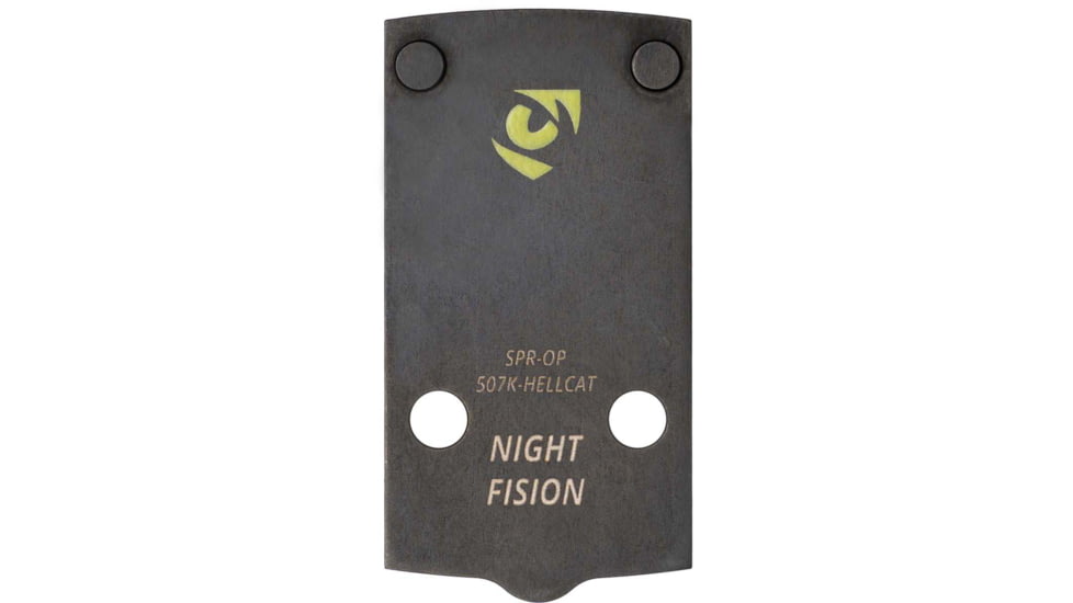 Night Fision Optic Plate + Tritium Ylw Front Sight Combo 507k to Springfield Hellcat, Black, SPR-OPBS-507K-HC-YGZX