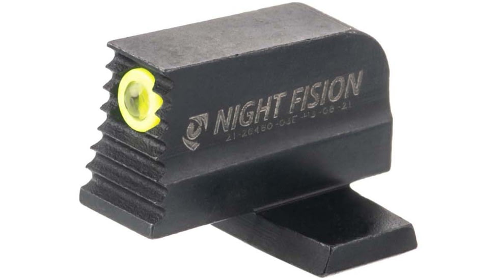 Night Fision Optic Plate + Tritium Ylw Front Sight Combo 507k to Springfield Hellcat, Black, SPR-OPBS-507K-HC-YGZX