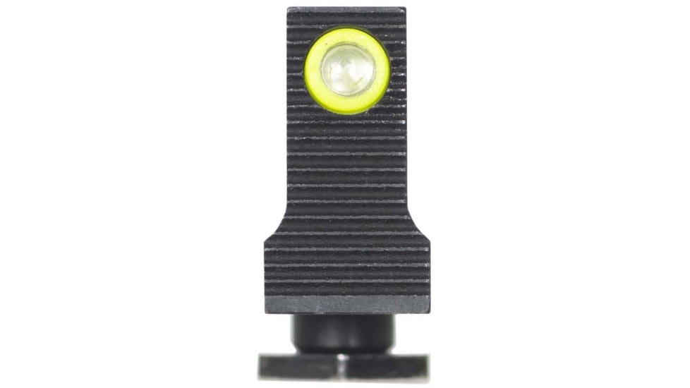 Night Fision Aimpoint ACRO Adapter Plate, Glock Mos + Tritium Ylw Front Sight Combo, Black, GLK-OPBS-ACRO-MOS-YGZX