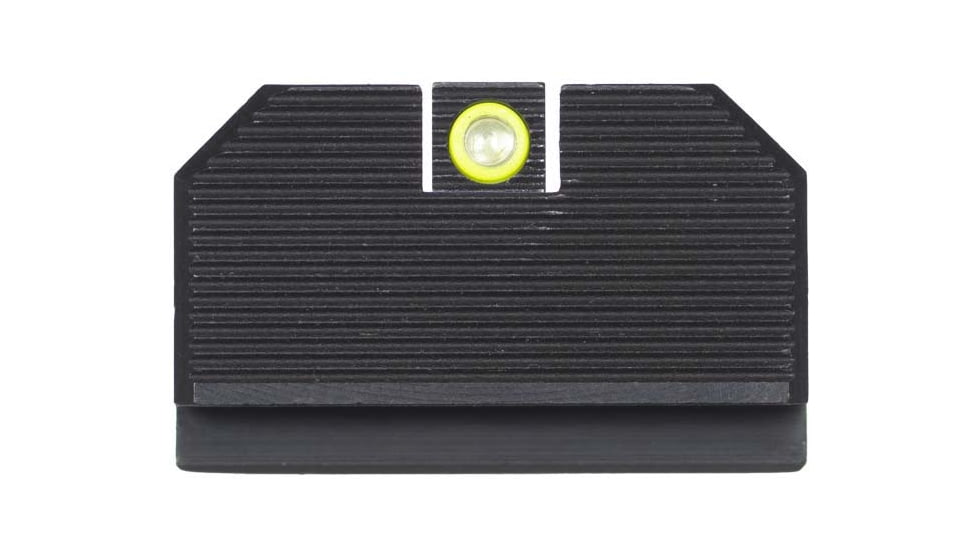 Night Fision Optic Plate + Tritium Ylw Front Sight Combo ACRO to Glock Full Size MOS, Black, GLK-OPBS-ACRO-MOS-YGZX