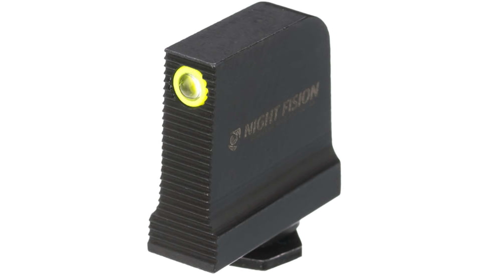 Night Fision Optic Plate + Tritium Ylw Front Sight Combo DPP/Romeo Pro to Glock Full Size MOS, Black, GLK-OPBS-DPP-MOS-YGZX