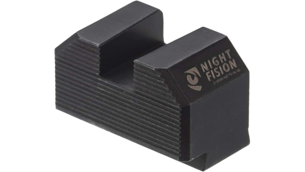 Night Fision Optic Plate + Tritium Ylw Front Sight Combo EPS to Glock Full Size MOS, Black, GLK-OPBS-EPS-MOS-YGZX