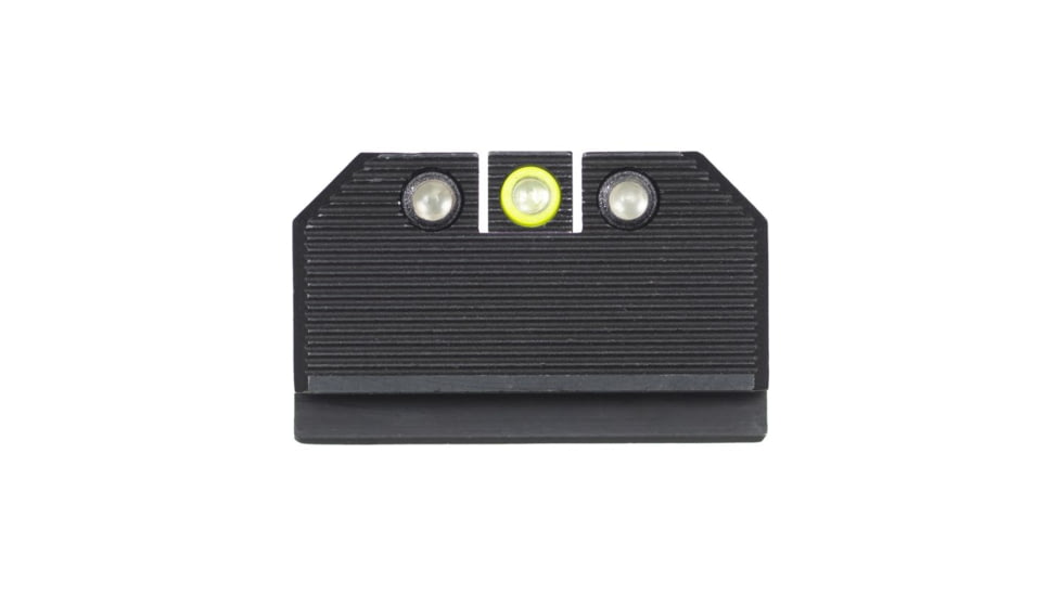 Night Fision Optics Ready Stealth Lower 1/3rd Night Sight Set, Glock 17/19/34 w/ RMR/507c/SRO/ACRO, Yellow Front, Black, GLK-001-330-353-YGZG