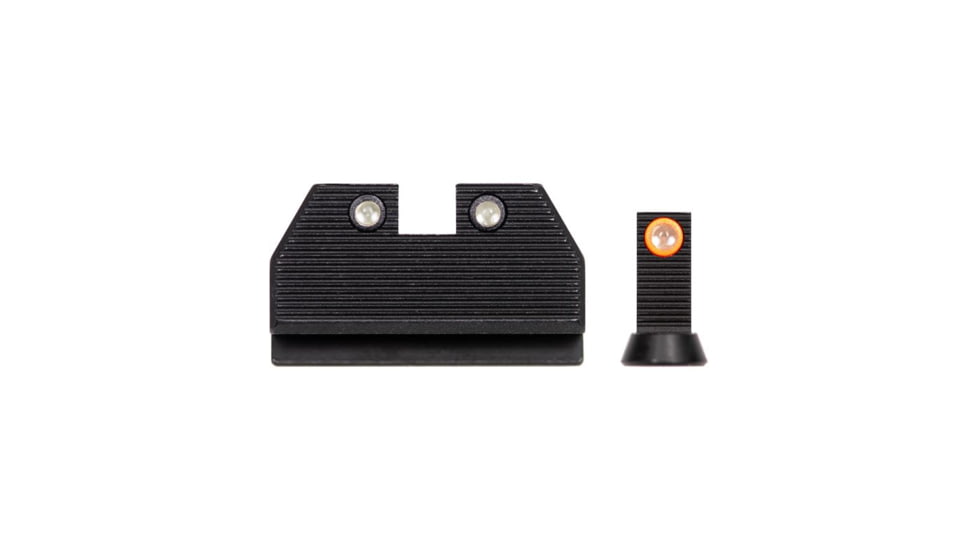 Night Fision Optics Ready Stealth Night Sight Set, CZ P-10 C/F/S, Orange Front, Black, CZU-077-286-355-OGZG