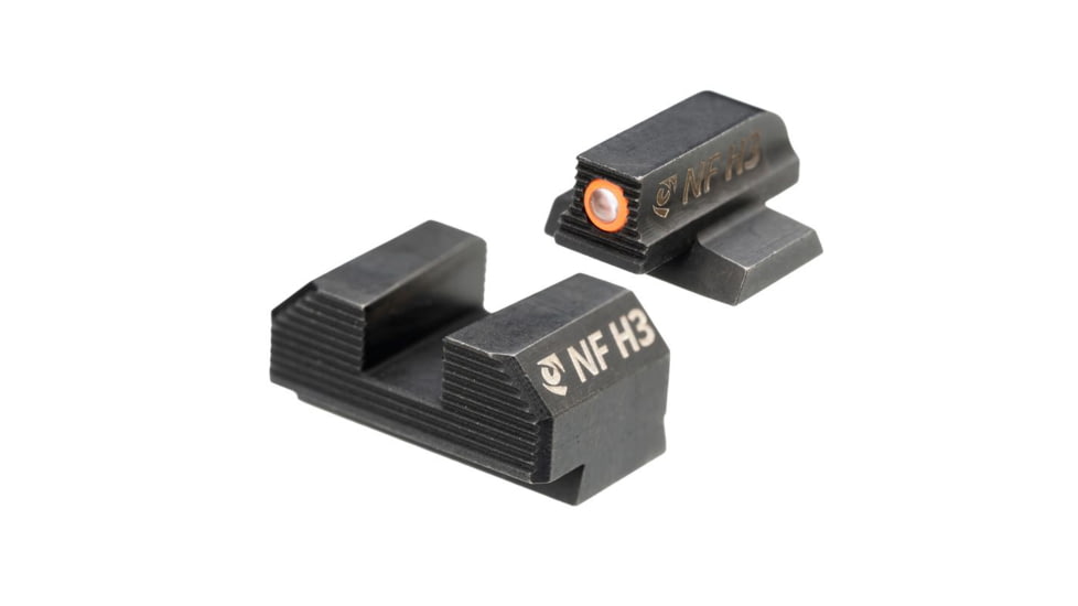 Night Fision Optics Ready Stealth Night Sight Set for Canik MC9/507k/EPS w/ Orange Front, Blank Rear, Black, One Size, CNK-030-163-193-OGZX