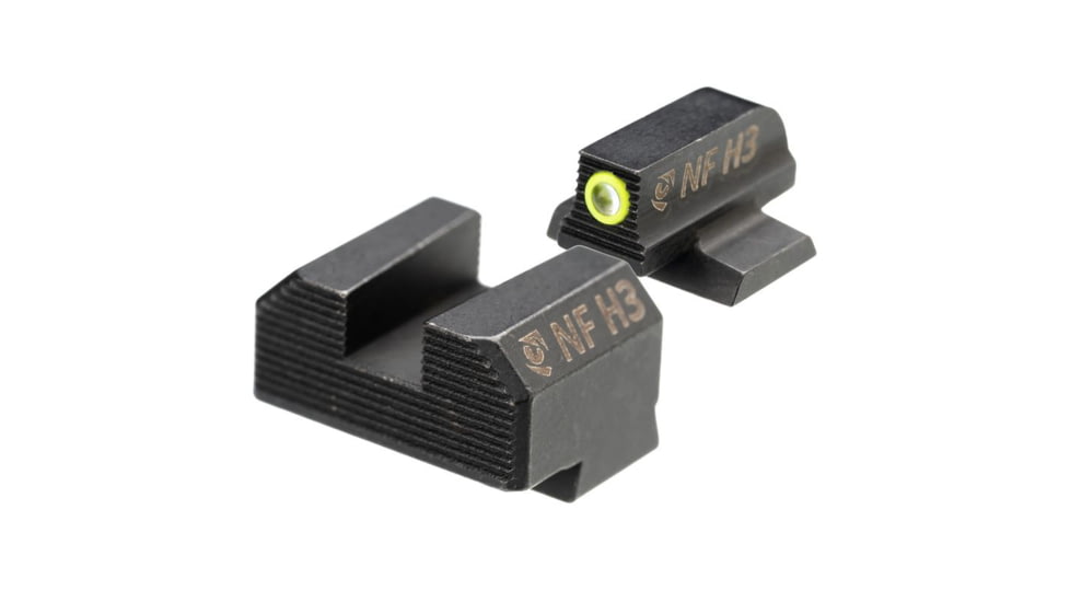 Night Fision Optics Ready Stealth Night Sight Set for Canik Mete SF and TP9 Pistols w/ Yellow Front, Blank Rear, Black, One Size, CNK-029-187-250-YGZX