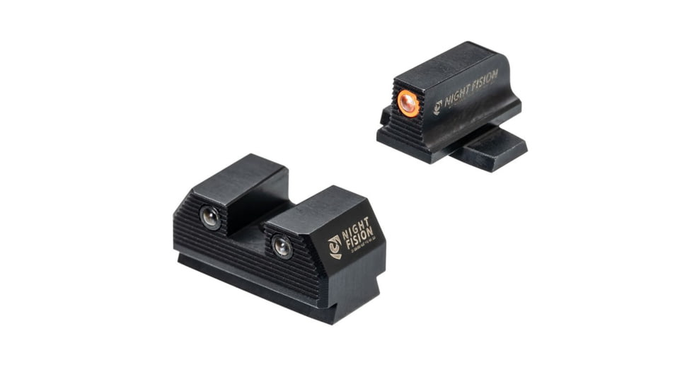 Night Fision Optics Ready Stealth Night Sight Set for Sig P365/507k w/ Orange Front Ring, Black, One Size, SIG-180-240-238-OGZG