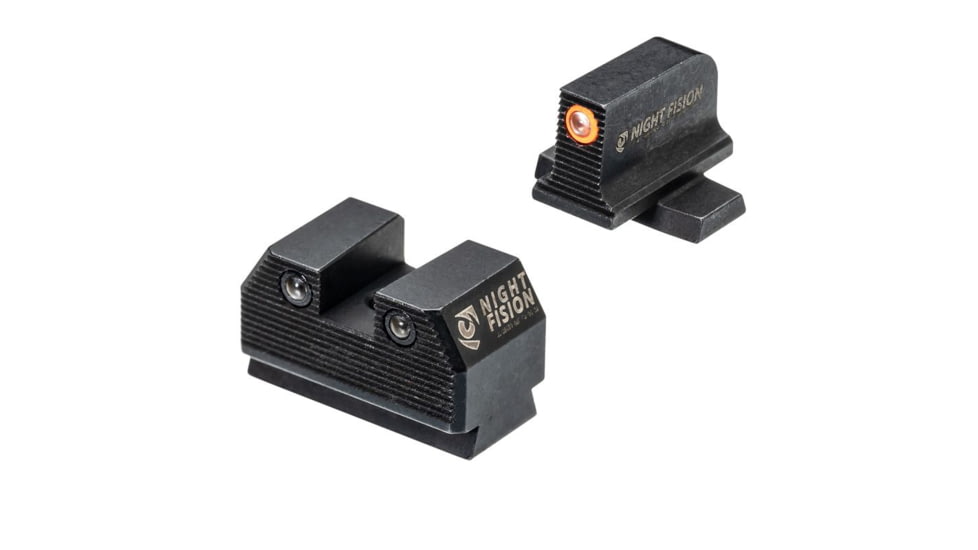 Night Fision Optics Ready Stealth Night Sight Set for Sig P365/P320/EPS w/ Orange Front Ring, Black, One Size, SIG-180-289-287-OGZG