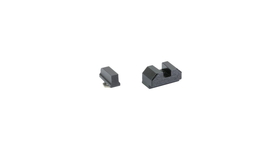 Night Fision Optics Ready Stealth Series Square-Notch Tritium Night Sights, Glock 43X MOS, 220-227in Blade Height, Blank Front Sight, Blank Rear Sight, Black, GLK-003-220-227-ZXZX