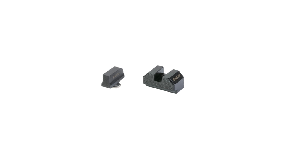 Night Fision Optics Ready Stealth Series Sights, Black Front and Rear Sights, Fits Glock 43/42/43X MOS, .220"-.227" Blade Height, Nitride Finish, Black, GLK-003-220-227-ZXZX