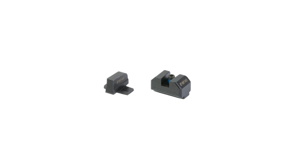 Night Fision Optics Ready Stealth Series Sights, Black Front and Rear Sights, Fits Springfield Hellcat OSP/RDP, Square Notch Rear Sight, Nitride Finish, Black, SPR-229-248-268-ZXZX
