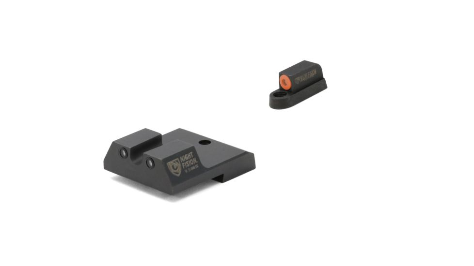 Night Fision Perfect Dot Front Night Sights w/ U Notch Rear for CZ-USA, Orange Front w/ Green Tritium - Black Rear w/ Gree, fits P-10 C, CZU-077-007-OGZG