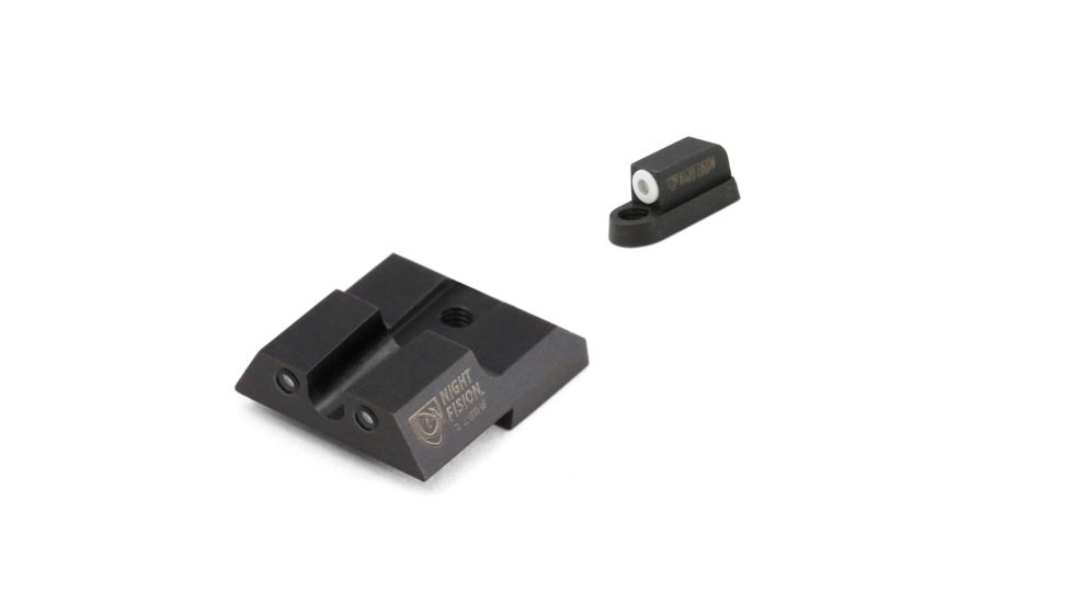 Night Fision Perfect Dot Front Night Sights w/ U Notch Rear for CZ-USA, White Front w/ Green Tritium - Black Rear w/ Green, fits P-07 &amp; P-09, CZU-076-007-WGZG