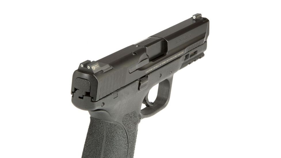 Night Fision Perfect Dot Night Sight Set w/Front, U Rear, White Front w/Green Tritium, White Rear w/Green Tr, Fits Smith &amp; Wesson M&amp;P SHIELD .40/.45/9mm Models, SAW-202-007-WGWG