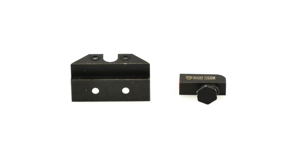 Night Fision Perfect Dot Night Sight Set w/Orange Front, U Black Rear, w/Green Tritium, Glock 17/17L/19/22-28/31-35/37-39, GLK-001-007-OGZG