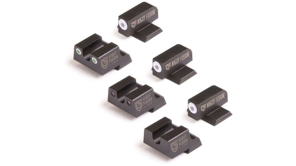 Night Fision Perfect Dot Suppressor Height Night Sight Set, Square Rear, S&amp;W