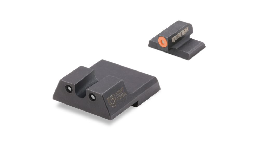 Night Fision Perfect Dot Tritium Front Night Sights w/ U Notch Rear for HK, Orange Front w/ Green Tritium - Black Rear w/ Gree, fits VP9, VP9SK, .45C, .45C Tactical, P30, P30L, P, HAK-126-007-OGZG