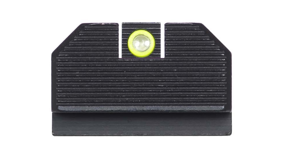 Night Fision Plate + Tritium Ylw Front Sight Combo 507K to Glock 43x MOS, Black, GLK-OPBS-507K-43X-YGZX