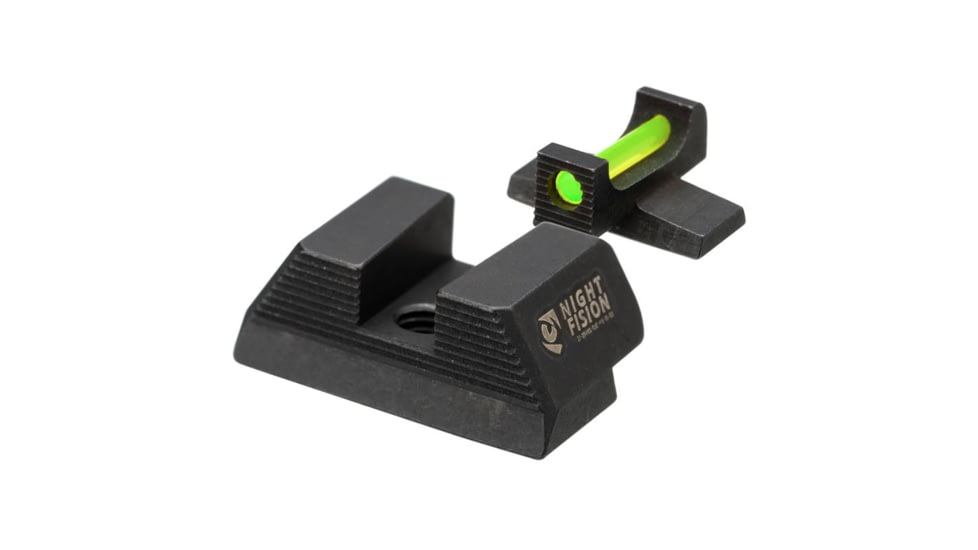 Night Fision Standard Height Fiber Optic Sight Set, Sig P320/P365, Green #6 Front, Black, SIG-183-167-165-GFZX