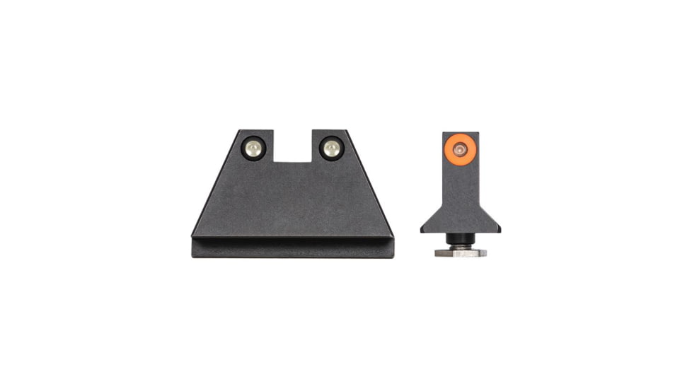 Night Fision Suppressor Height Night Sight Set, Glock 17/19/34, Orange Front, Black, GLK-004-003-OGZG