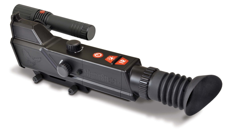 Night Owl Optics NightShot Rifle Scope, 3x40mm, Second Focal Plane, 3 Each in Black and White Reticle, Matte w/ IR850-NS Illuminator, Black, NIGHTSHOTGWP