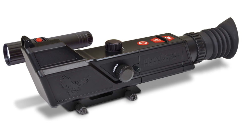 Night Owl Optics NightShot Rifle Scope, 3x40mm, Second Focal Plane, 3 Each in Black and White Reticle, Matte w/ IR850-NS Illuminator, Black, NIGHTSHOTGWP