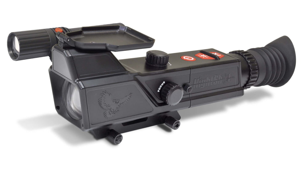 Night Owl Optics NightShot Rifle Scope, 3x40mm, Second Focal Plane, 3 Each in Black and White Reticle, Matte w/ IR850-NS Illuminator, Black, NIGHTSHOTGWP