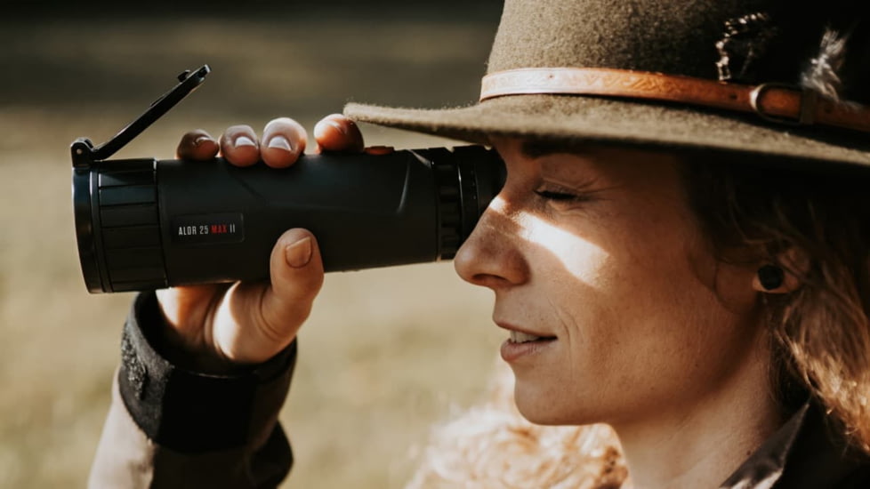 NIGHT PEARL Alor 25 Pro II 3.3-13.2x25mm Thermal Monocular, 50 Hz, 384x288 px, Black, 2NPALOR25PROII