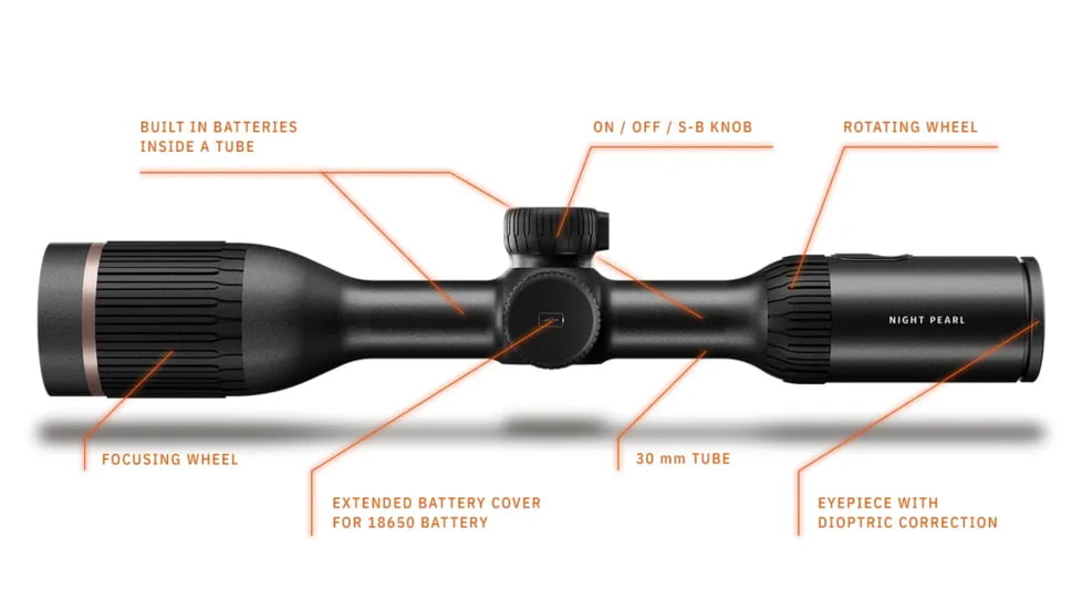 NIGHT PEARL Harpia 35 Pro 3.3x35mm 30mm Tube Thermal Rifle Scope, 50 Hz, 384x288 pixels, 2NPHARPIA35PRO