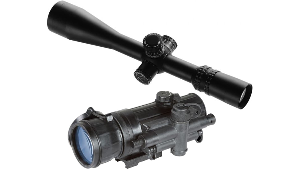 NightForce 3.5-15x50mm NXS Tactical Rifle Scope - ZeroStop .250 MOA - MOAR Reticle C429 with Armasight Co-mr-qs Night Vision Medium Range Clip-on System Quicksilver White Phosphor Generation 2+, 51-72
