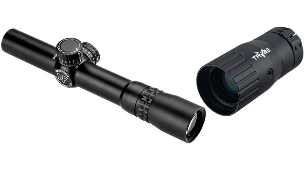 NightForce 4.5x24mm Competition Service Rifle Scope, Zerostop, SR-2 Reticle, Black, C580 with TRYBE Optics Enhancer
