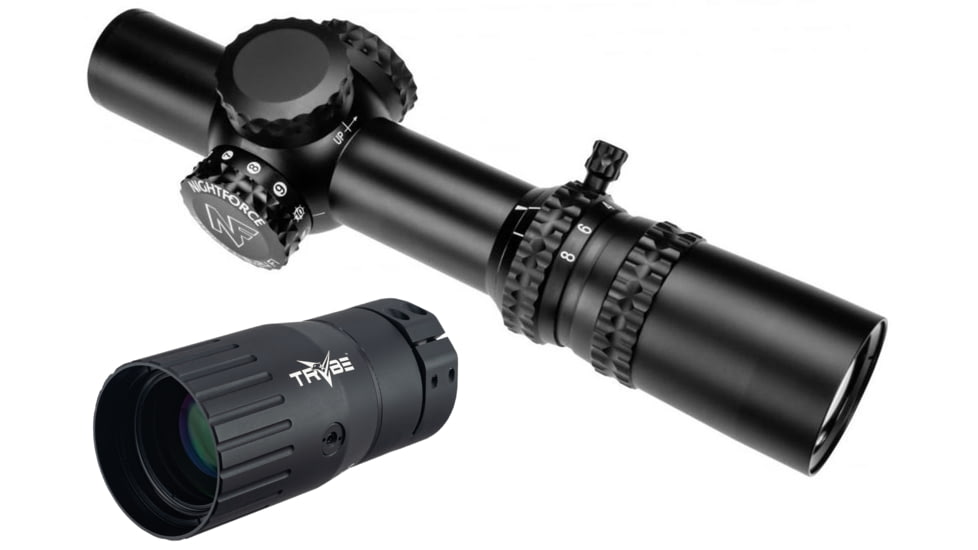 NightForce ATACR 1-8x24 34mm Rifle Scope with TRYBE Optics Enhancer