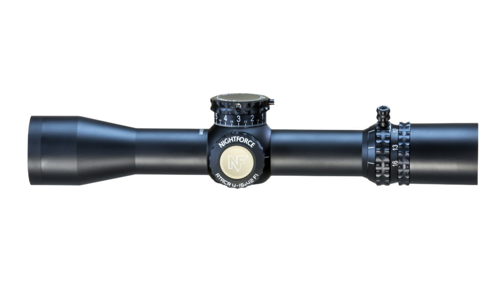 NightForce ATACR 4-16x42mm ZeroHold Rifle Scope, 34mm Tube, First Focal Plane, MOA-XT Reticle, Black, C647