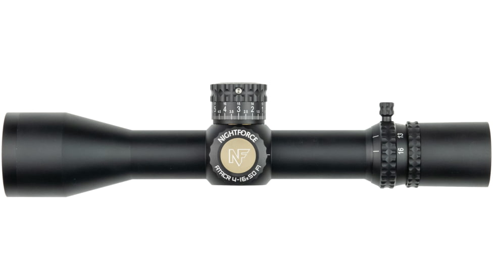 NightForce ATACR 4-16x50mmF1 34mm Tube Rifle Scope, Second Focal Plane, Tremor 3 .1 MIL Its Zerostop CW Digillum, Black, C628