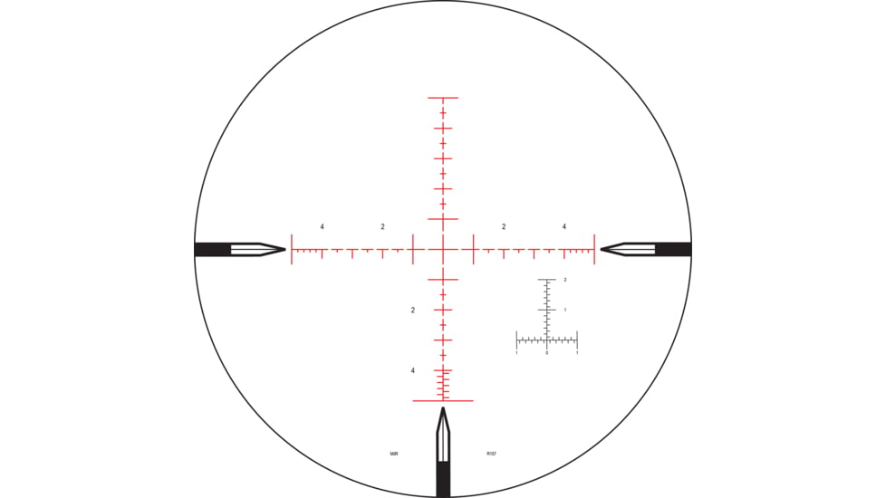 NightForce ATACR 5-25x56mm Rifle Scope, 34mm, Zerostop, 1 Mil-Radian, Digillum Mil-R Reticle, Black, Full-Size, C554