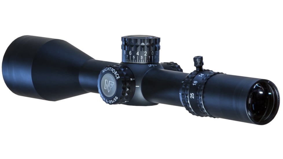 NightForce ATACR 5-25x56mm Rifle Scope, 34mm, Zerostop, .25 MOA, MOAR Digillum Reticle, Black, Full-Size, C553