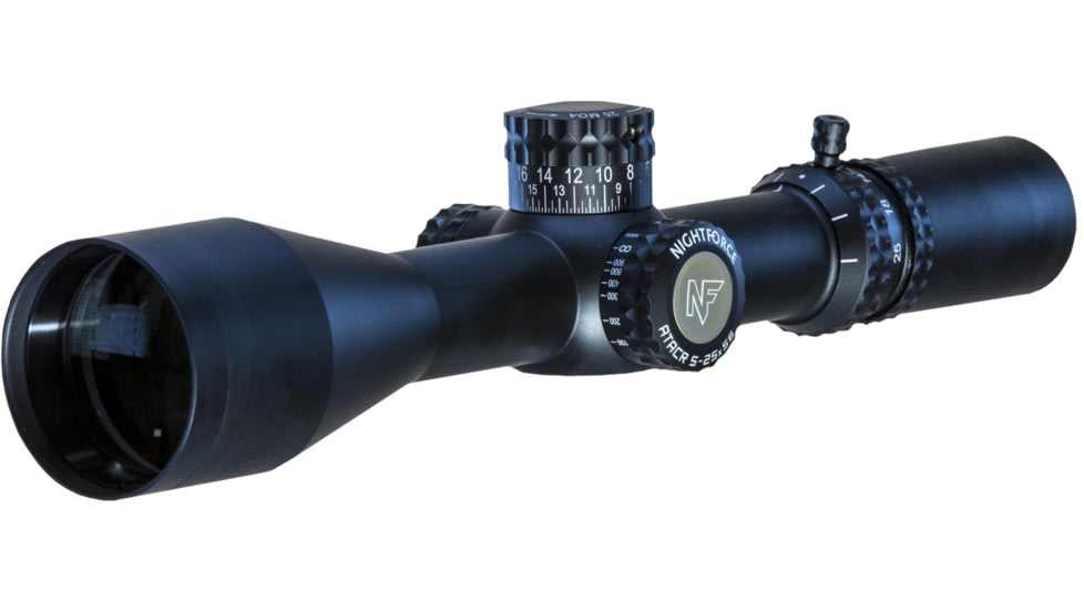 NightForce ATACR 5-25x56mm Rifle Scope, 34mm, Zerostop, .25 MOA, MOAR Digillum Reticle, Black, Full-Size, C553