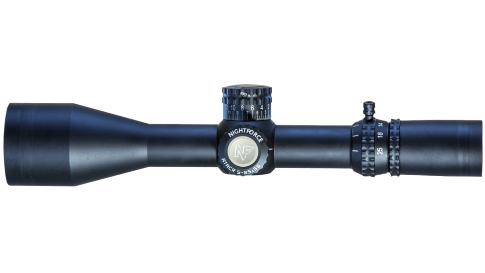 NightForce ATACR 5-25x56mm Rifle Scope, 34mm, Zerostop, .25 MOA, MOAR Digillum Reticle, Black, Full-Size, C553