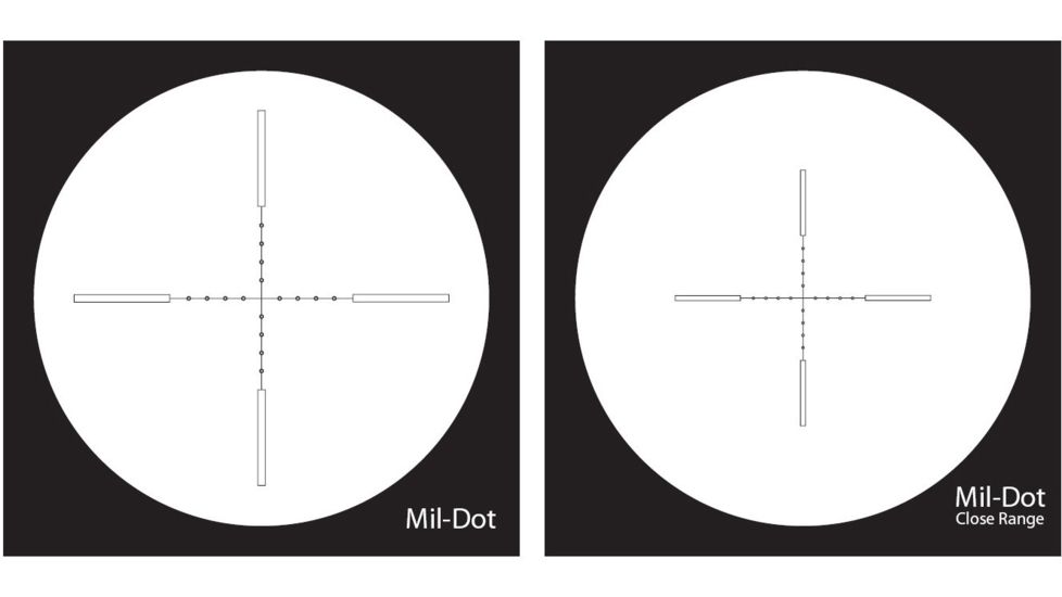 NightForce 1-4x24 NXS Compact Illuminated Reticle Rifle Scopes NXS24 - MIL-DOT Reticle